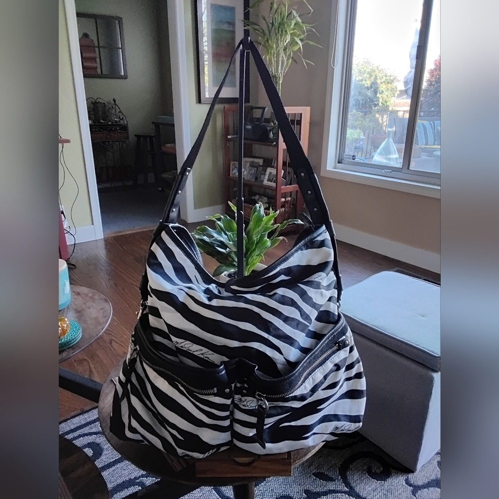 Michael Kors Black and White Zebra Shoulder Bag - Picture 2 of 8